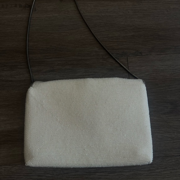 Vintage Beaded Silver Handbag - Picture 3 of 8